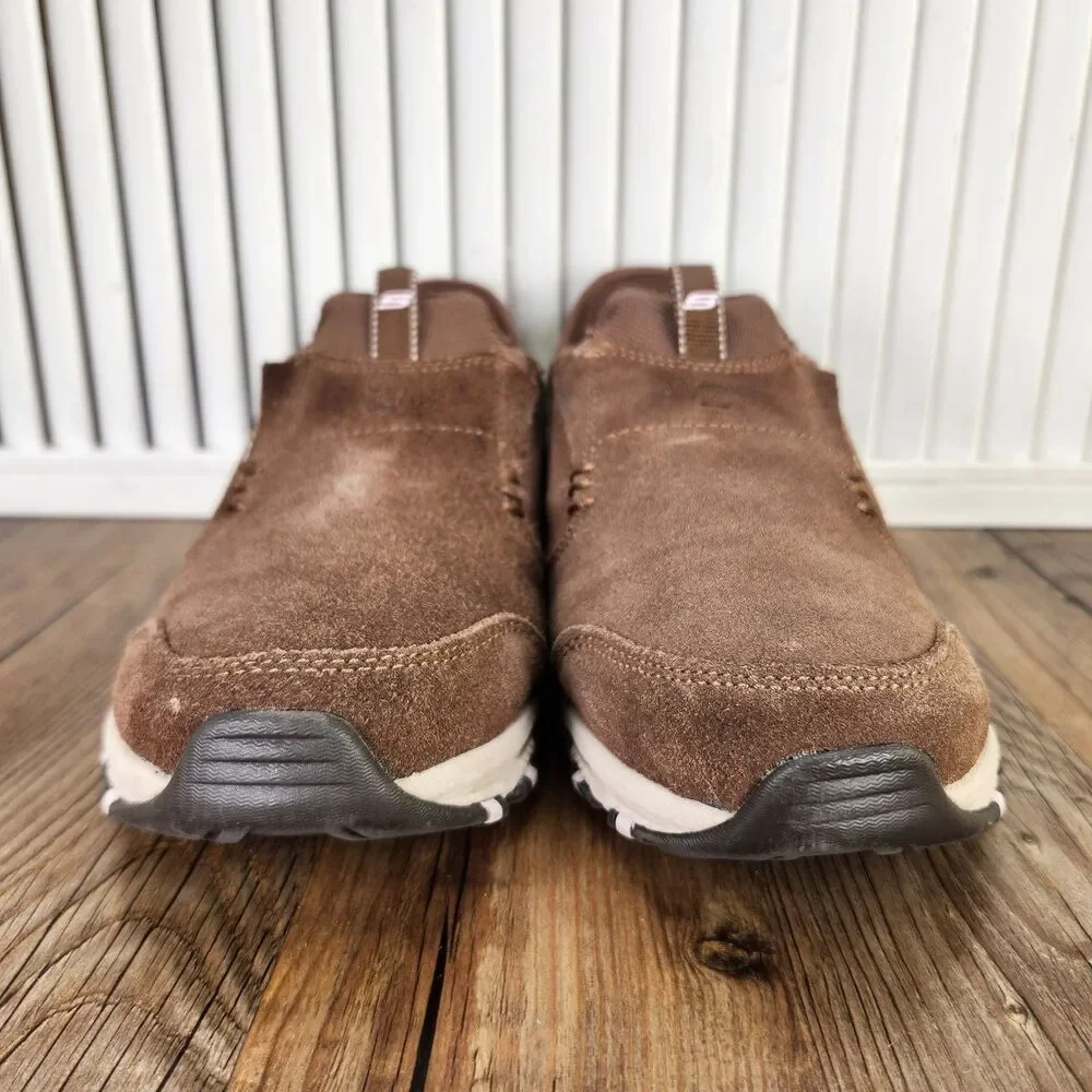Skechers Slip-Ins Hillcrest Cedar Root Mens Sz 7.5 Brown Hands Free Trail Shoes